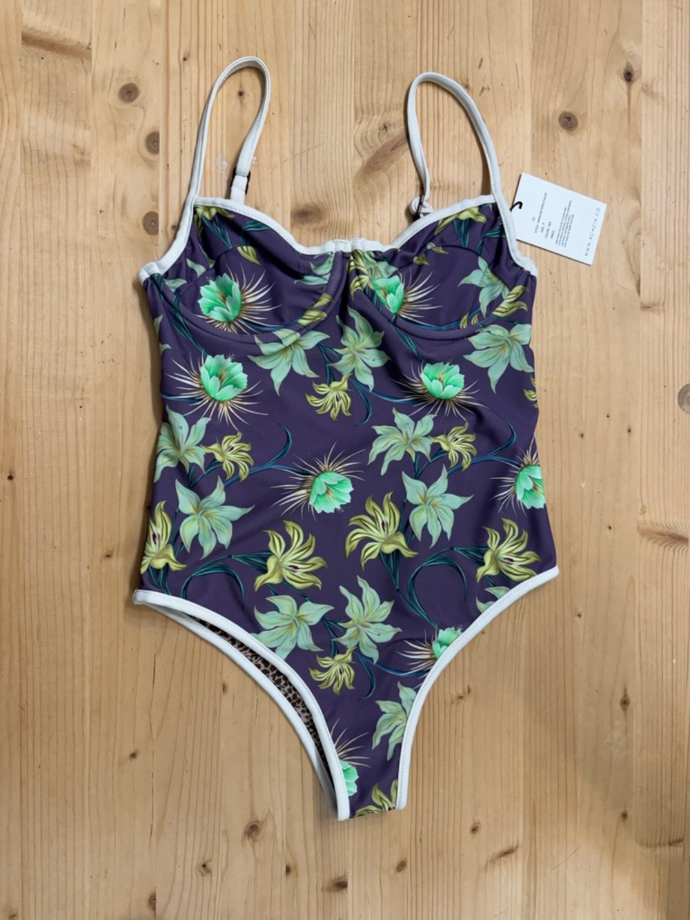 Acacia swimwear Marlow one piece in Piped Nia